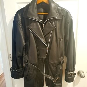 Real leather women's jacket